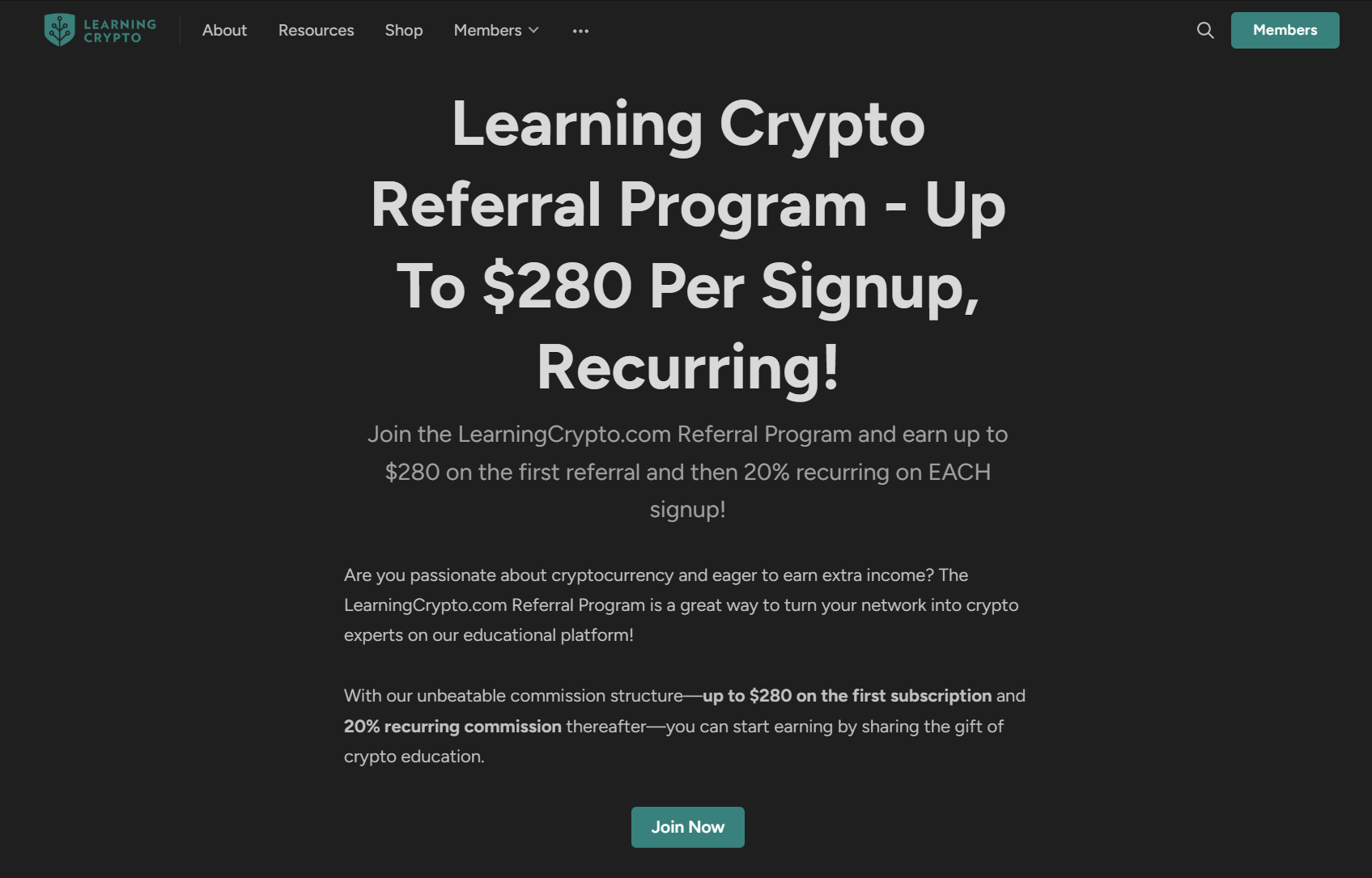 crypto referral program by learning crypo dot com